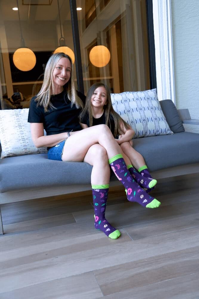 2-pair Sidekicks Blessed & Spoiled  - Mommy & Me Socks Set