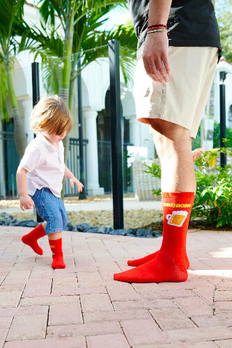 2-pair Sidekicks Drinking Buddies! - Daddy & Me Socks Set