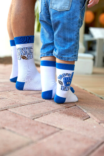 2-pair Sidekicks Football Dad - Daddy & Me Socks Set