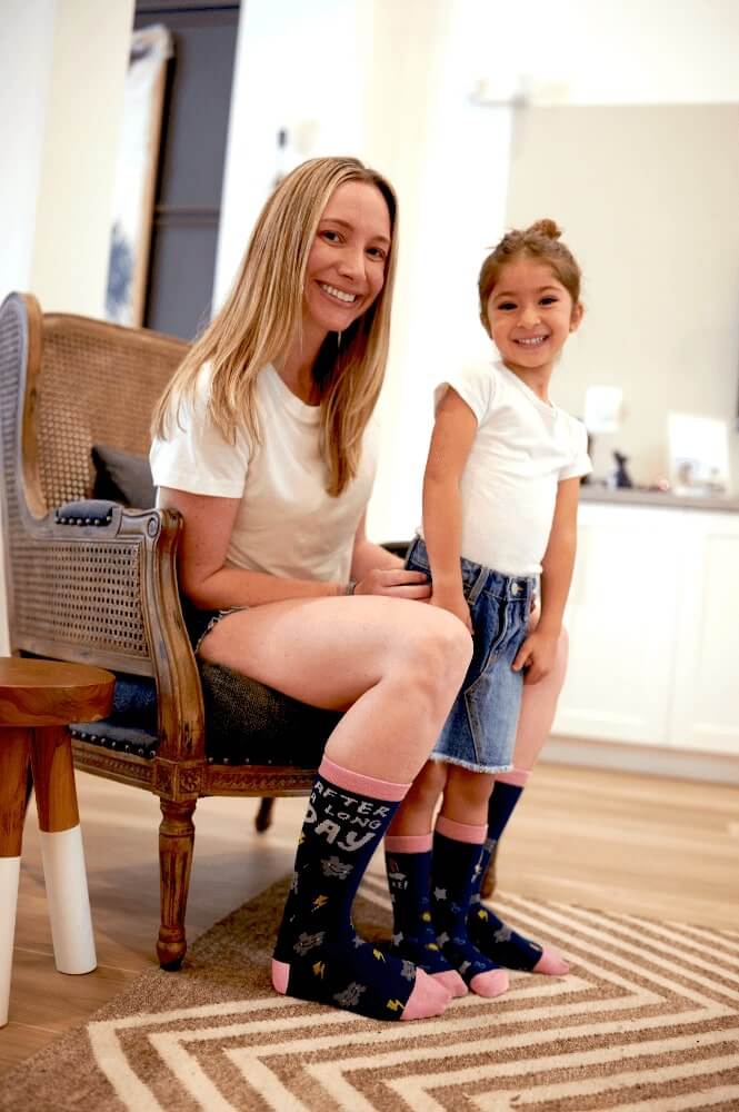 2-pair Sidekicks Rain and Sunshine - Mommy & Me Socks Set