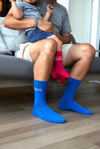 2-pair Sidekicks Boss / Real Boss - Daddy & Me Socks Set