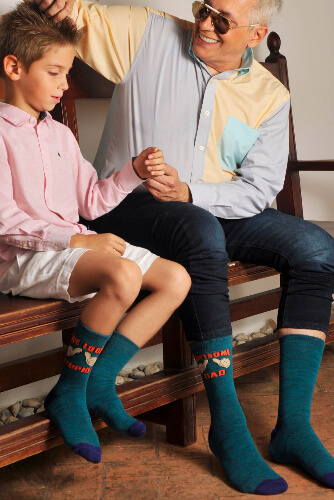 2-pair Sidekicks Daddy and Me We Look Awesome Socks Set